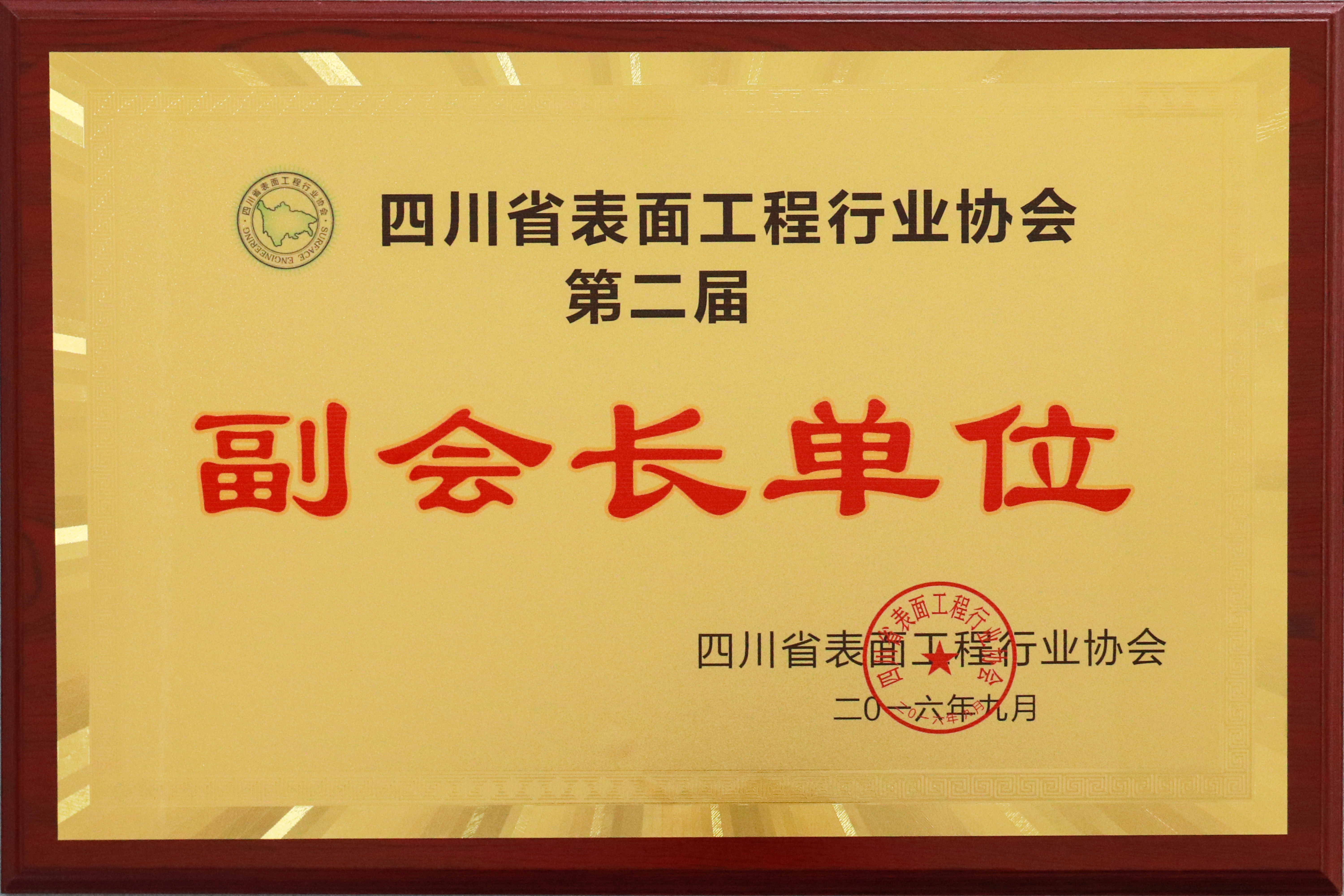 四川省表面工程行業協會副會長單位